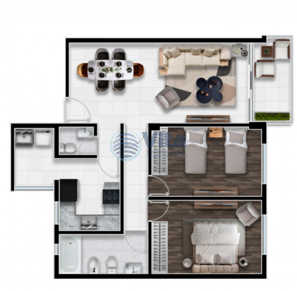 DEPARTAMENTO EN VENTA 2 DORM 3° PISO -EDIFICIO PUERTA DE ALCALA -