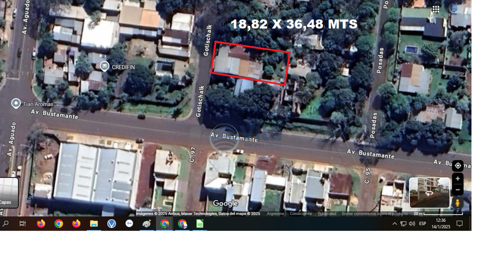 TERRENO EN VENTA -  Z/BUSTAMANTE Y AGUADO -GRAN LOTE  692M2  YVYRA  PYTA