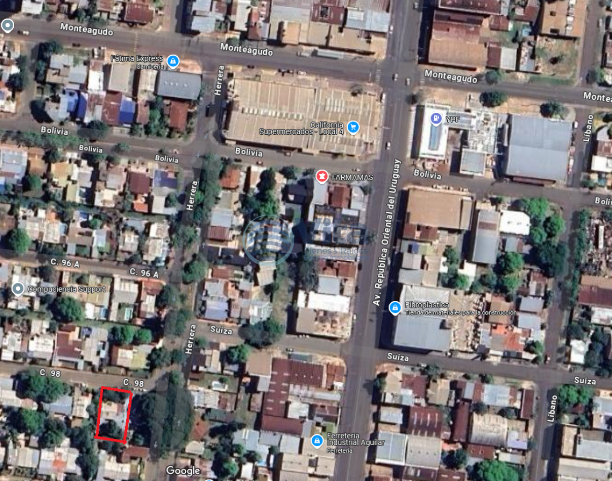 TERRENO EN VENTA AV. URUGUAY Y MONTEAGUDO--B° 25 DE MAYO 