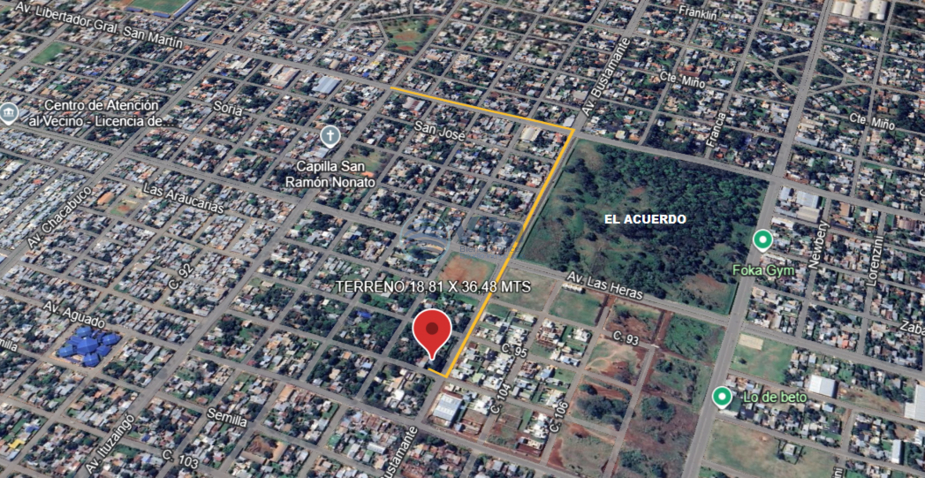 TERRENO EN VENTA -  Z/BUSTAMANTE Y AGUADO -GRAN LOTE  692M2  YVYRA  PYTA