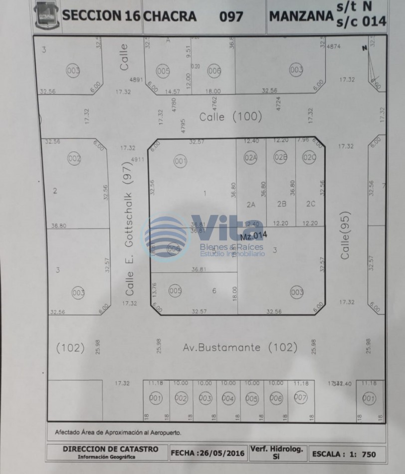 TERRENO EN VENTA -  Z/BUSTAMANTE Y AGUADO -GRAN LOTE  692M2  YVYRA  PYTA