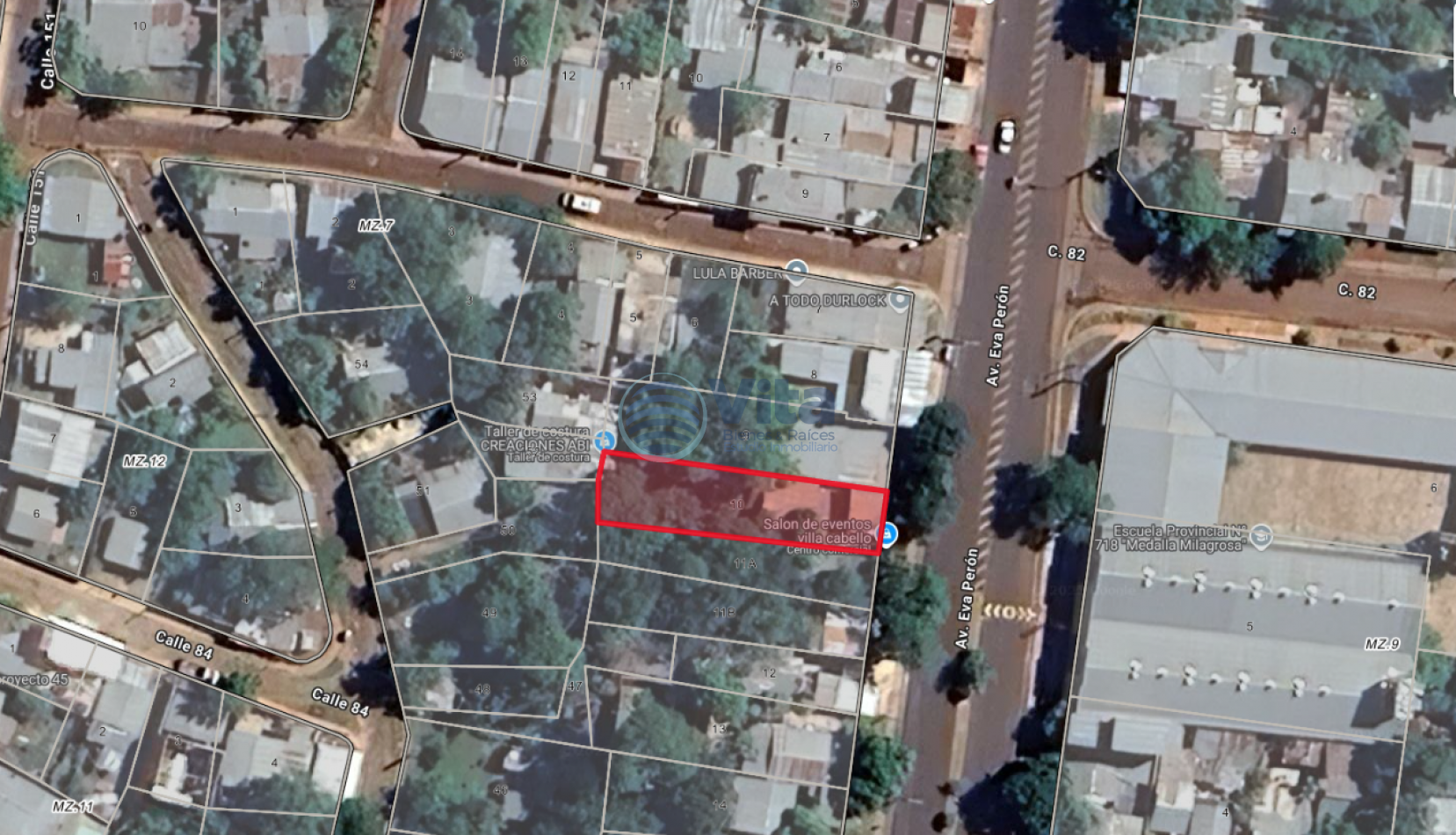 TERRENO EN VENTA SOBRE  AV. EVA PERON CASI CHACABUCO